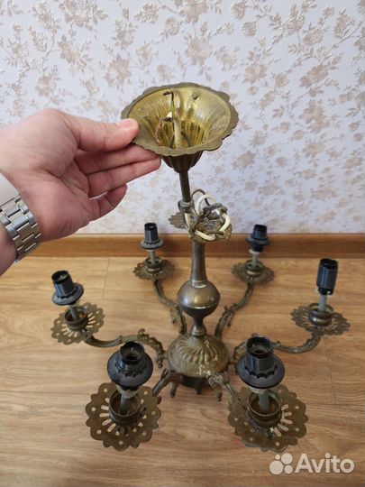 Бронзовая люстра СССР
