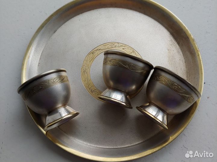 Набор стопок мельхиор