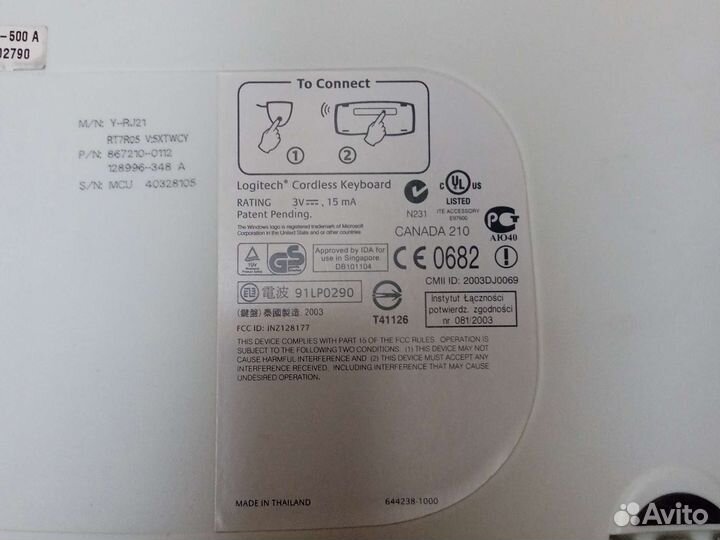 Клавиатура logitech беспроводная