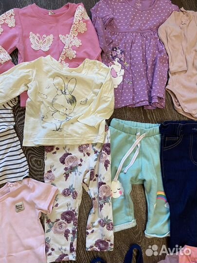 Пакет фирменной одежды на девочку 1-2 года