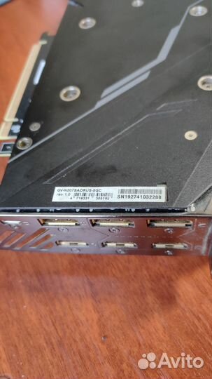 Видеокарта Aorus rtx 2070 super 8gb