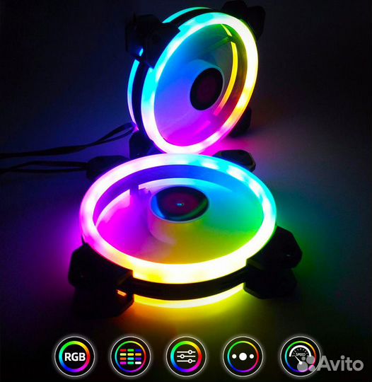 Комплект argb вентиляторов 120мм для корпуса