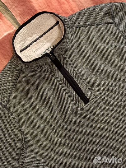 Orvis зип худи 1/4, овершот, шерпа поклад