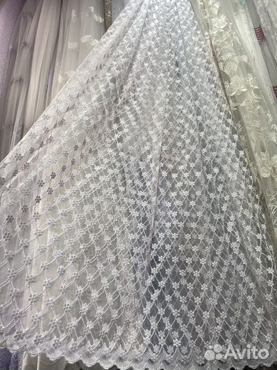 Тюль с вышивкой Турция