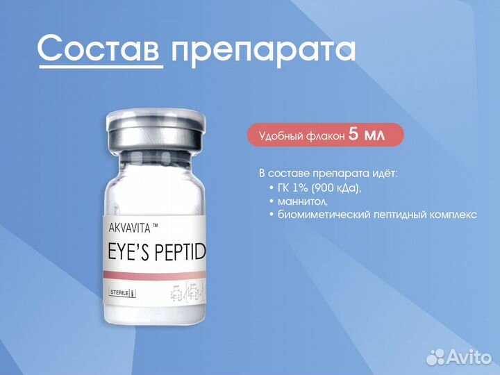 Мезо препарат от Аквавита (Akvavita EYE’s Peptide)