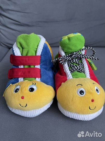 Развивающие игрушки, ботинки с застёжами