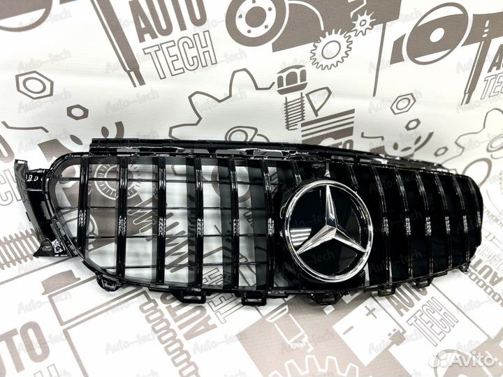 Mercedes W213 решетка GT чёрная до рест