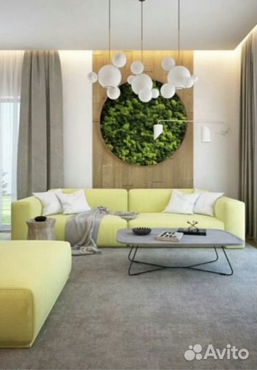 Фитопанно из мха в гостиную