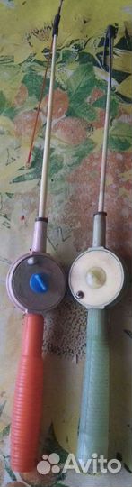 Удочки советские зимняя рыбалка 2 шт