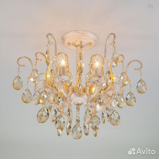 Подвесная люстра Eurosvet 10022/6 белый с золотом