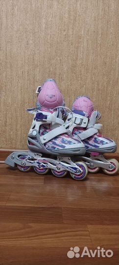 Ролики для девочек р.26-31+защита