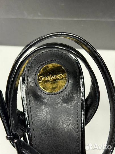 Босоножки женские с каблуком лакированные YSL