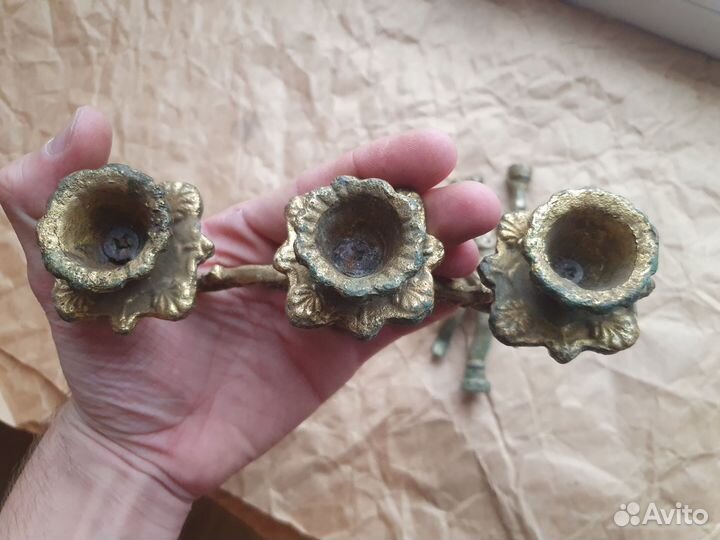 Подсвечник ангел бронза