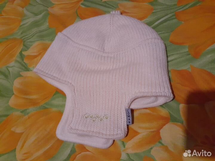 Шапка Loman Польша Унисекс Оригинал Вязанная Белая