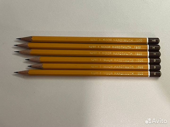 6 шт чернографитных карандашей KOH-I-noor