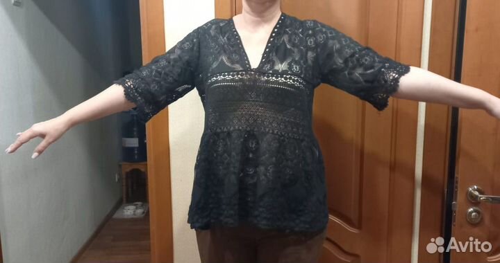 Блузка кружевная 48-52