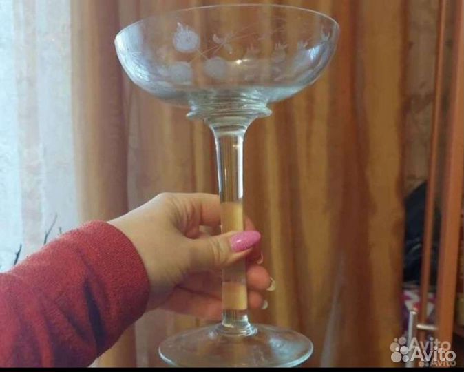 Ваза для фруктов Винтаж на высокой ножке