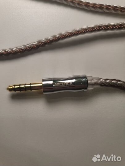 Кабель для наушников nicechk mmcx-4.4mm, 16 жил