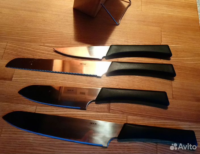 Набор кухонных ножей с подставкой IKEA hake