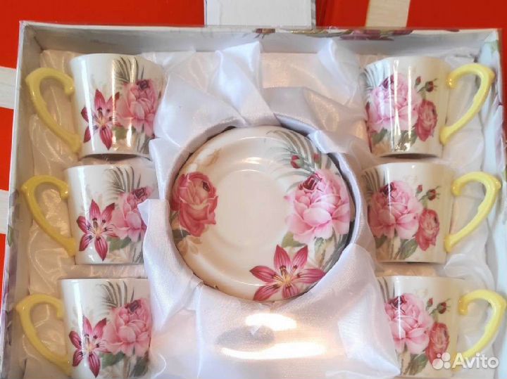 Керамический набор чашек для кофе