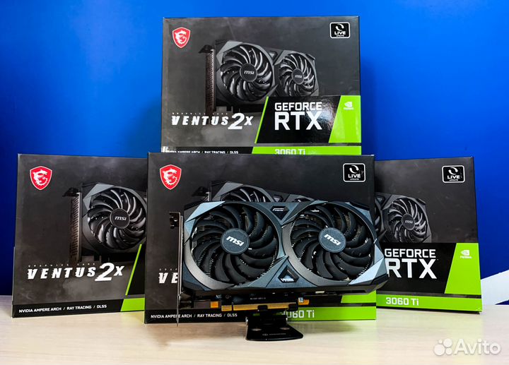 Видеокарта MSI RTX 3060 Ti Ventus 2X 8Gb 256Bit