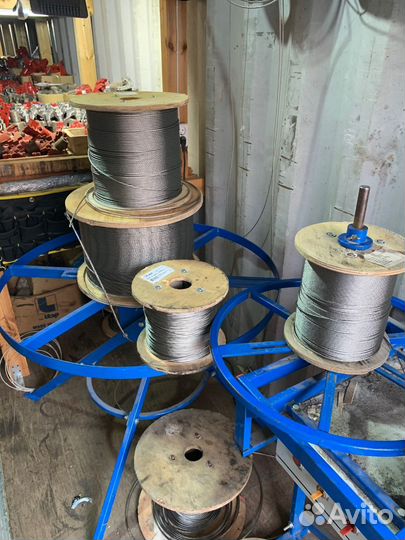 Трос нержавеющий 5 мм. Плетение 7х7, нержавеющая сталь сталь А2-aisi 304, макс.нагрузка 1600 кг