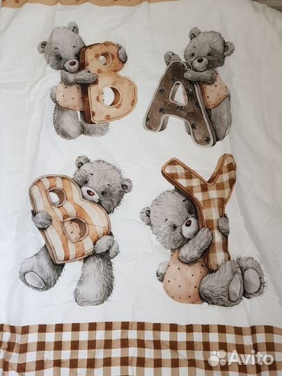 Детский комплект в кроватку для новорожденных