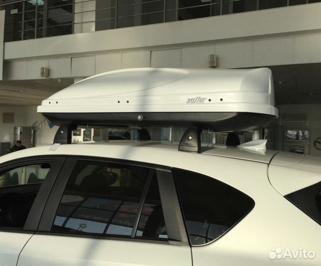 Авто бокс багажник на крышу 430л белый