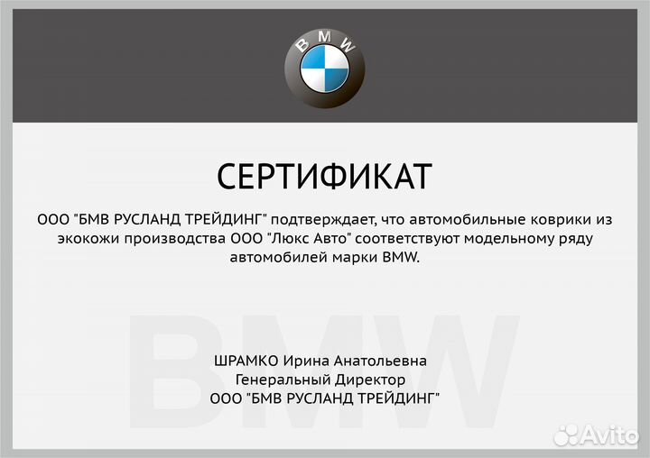 3D Коврики BMW 5 F10 Экокожа Салон Багажник