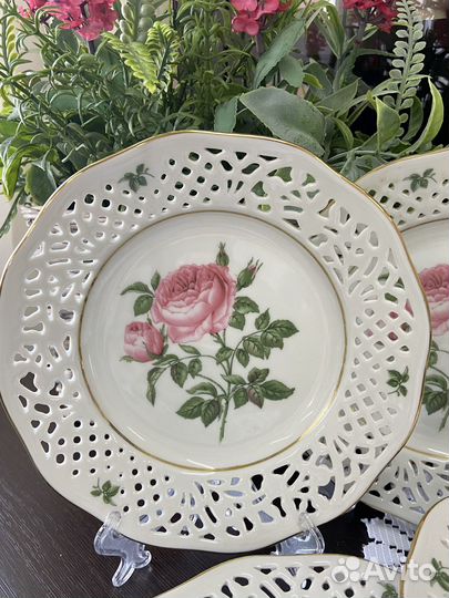 Тарелки прорезной фарфор Бавария