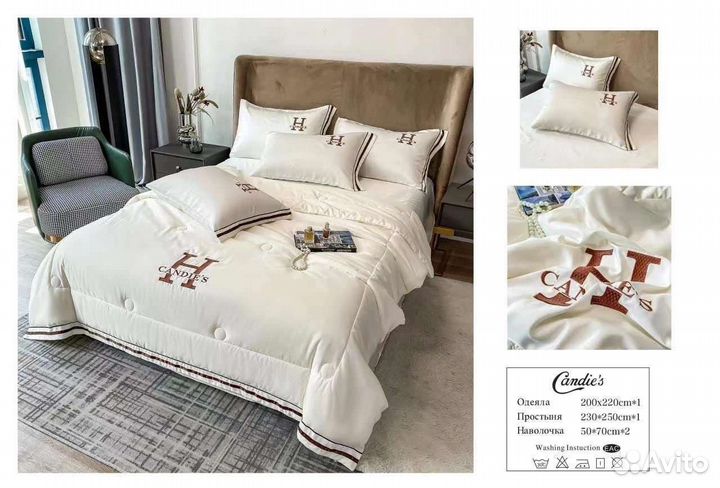 Постельное белье с готовым одеялом из макосатина