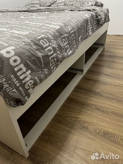 Кровать IKEA двухспальная с ящиками 140x200 бу