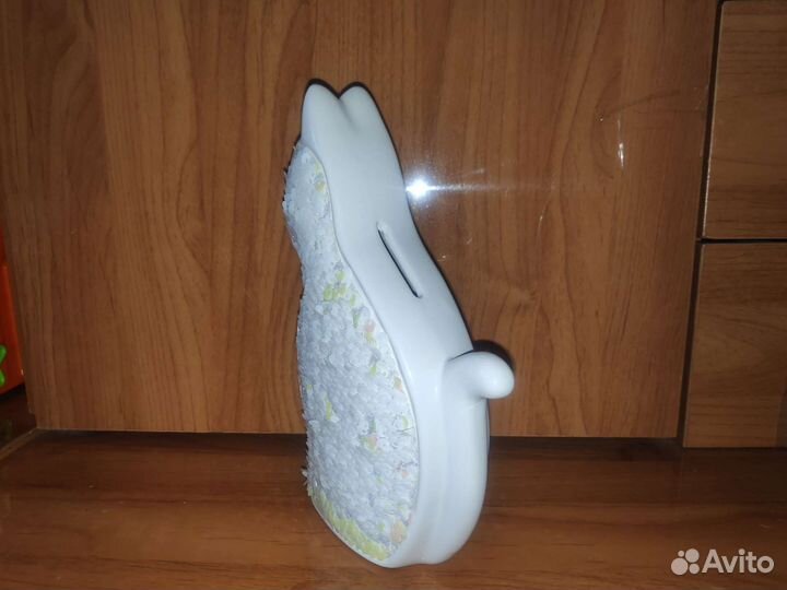Копилка кошка для денег с пайетками новая