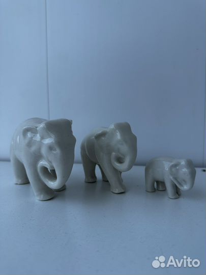Слоны лфз фарфоровые статуэтки