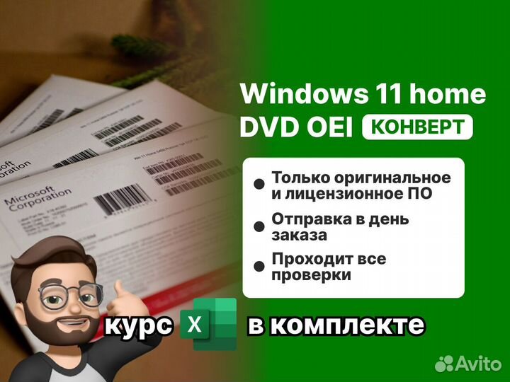 Windows 11 home DVD OEI (конверт)