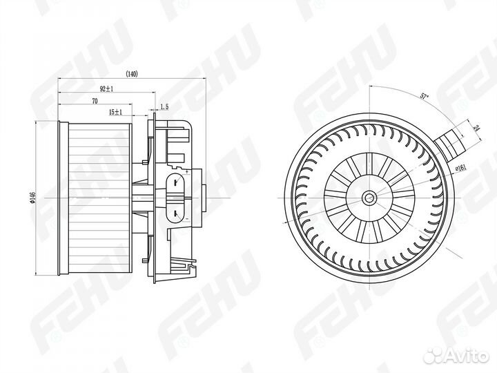 Вентилятор отопителя LADA Largus