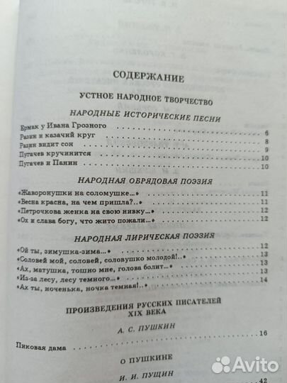 Литература, книга для внеклассного чтения 8 класс