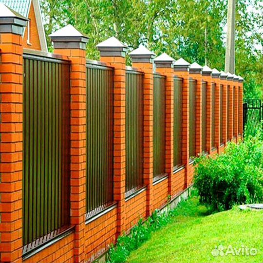 Заборы из профнастила, евроштакетника, 3D