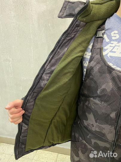 Зимний костюм для охоты и рыбалки чёрный камуфляж