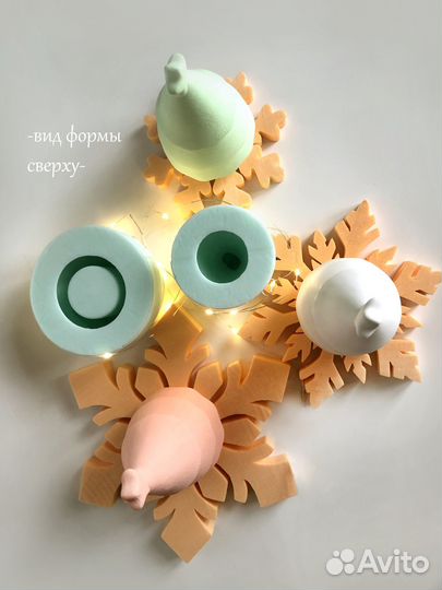 Силиконовая форма Елка шкатулка для свечи