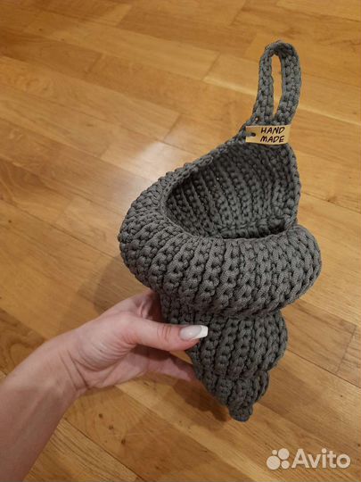 Вязаная ракушка, интерьерная