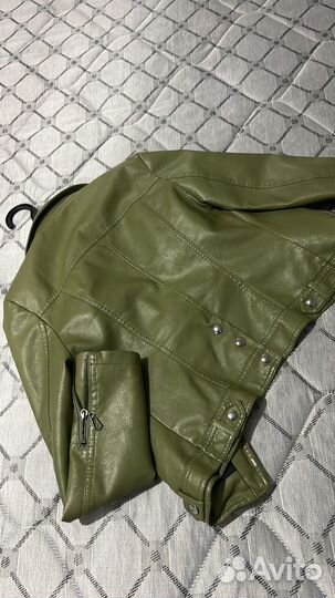 Кожаная куртка косуха женская