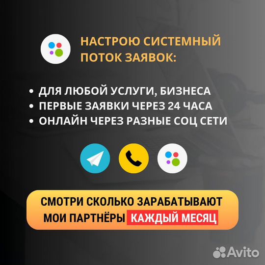 Настрою поток заявок 24/7 в любой бизнес