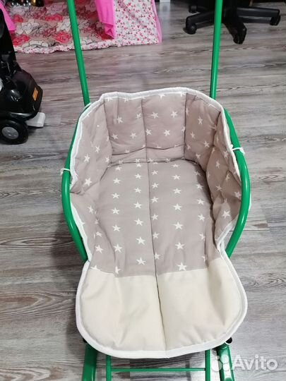 Санки на колесах с матрасом