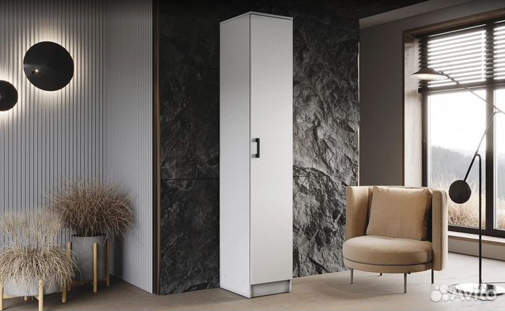 Шкаф пенал Соло Белый