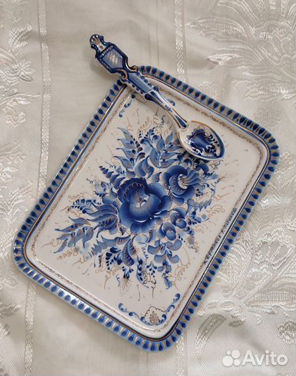 Гжель авторская с позолотой. Ермаков. Логинова