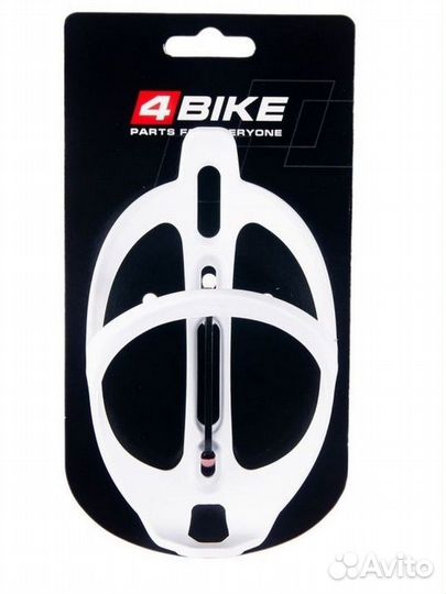 Флягодержатель, пластик 4bike 045, белый, в инд. у