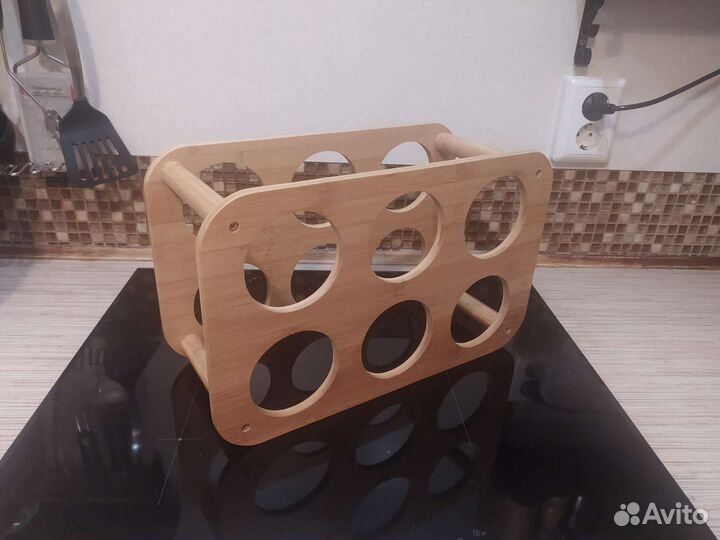 Полка для вина бамбук