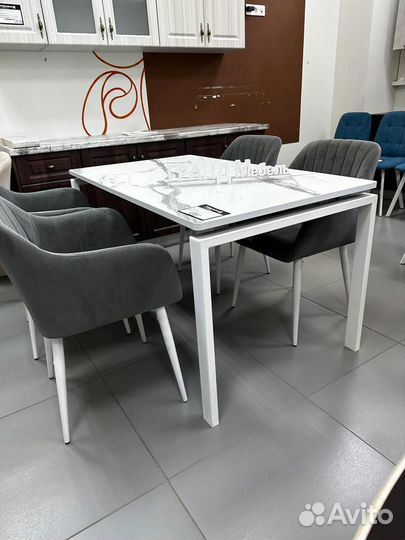 Стол обеденный / кухонный Ареа белый мрамор