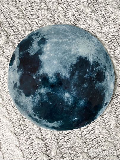 Декоративная наклейка светящаяся Луна 30 см